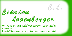 ciprian lovenberger business card
